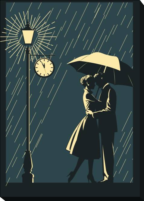 Paintings on canvas Pair with Noir