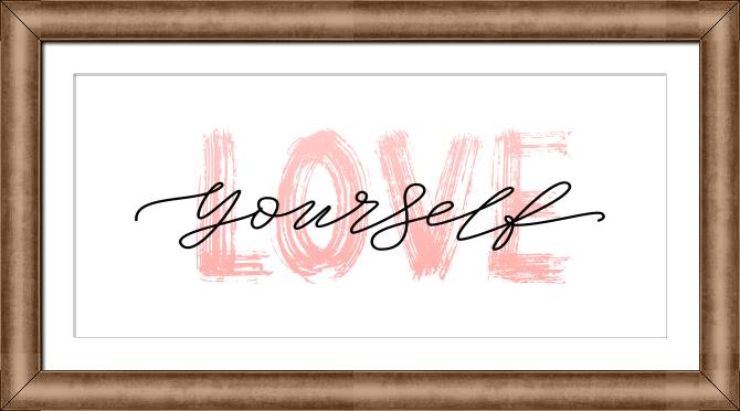 Купить и печать на заказ Картины в рамке, багете Love yourself