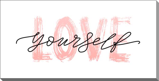 Картины на пластике, пеноркартоне Love yourself