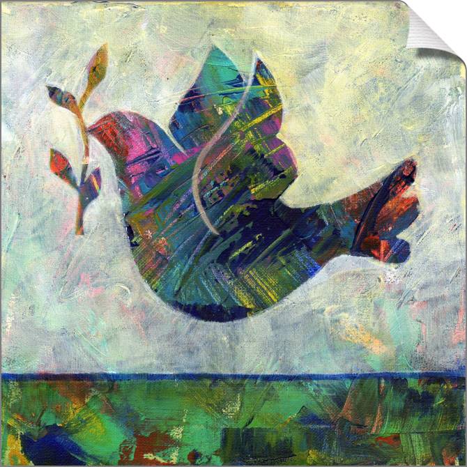 Paintings on canvas Dove with a twig