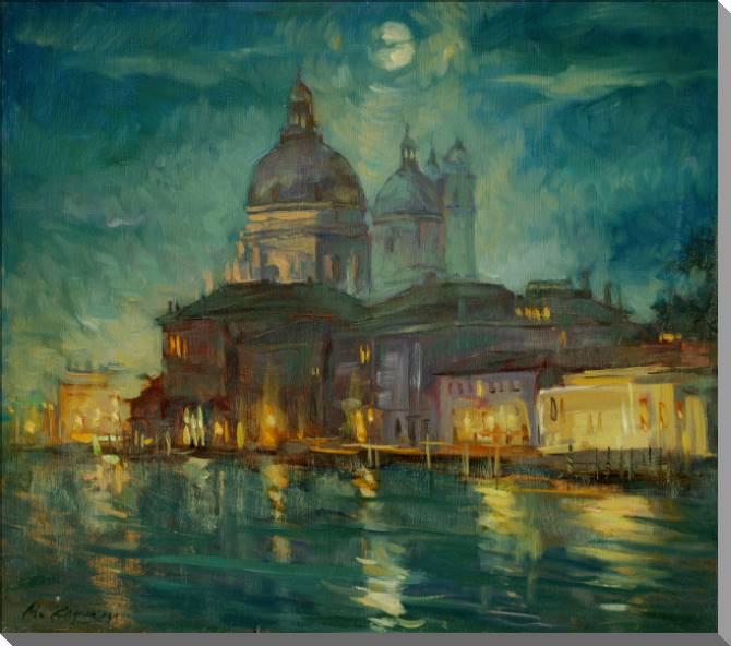 Картины на пластике, пеноркартоне Night Venice