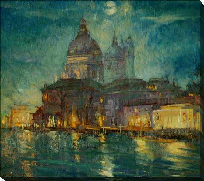 Paintings on canvas Night Venice