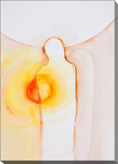 Paintings on canvas Abstract silhouette with a candle