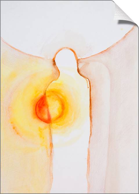 Paintings on canvas Abstract silhouette with a candle