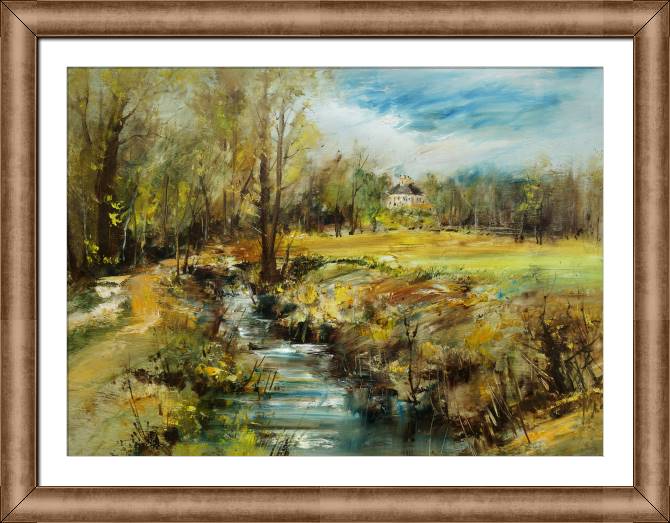 Купить и печать на заказ Картины в рамке, багете Дорога к замку