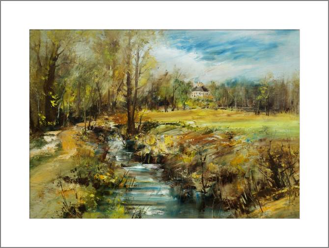 Купить и печать на заказ Картины, фото с паспарту Дорога к замку