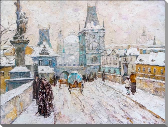 Картины на пластике, пеноркартоне Prague Charles bridge