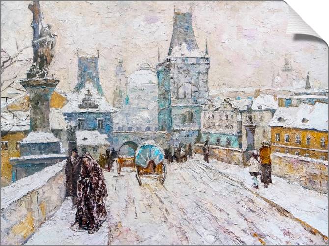 Купить и печать на заказ Картины на холсте Прага Карлов мост