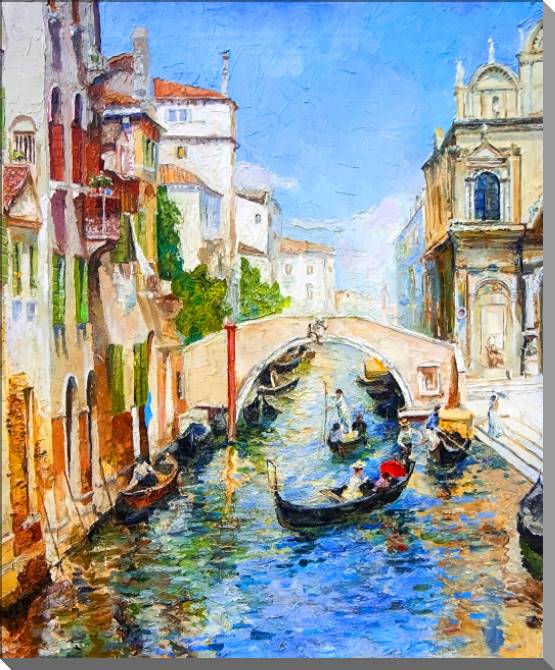 Картины на пластике, пеноркартоне The Venetian landscape