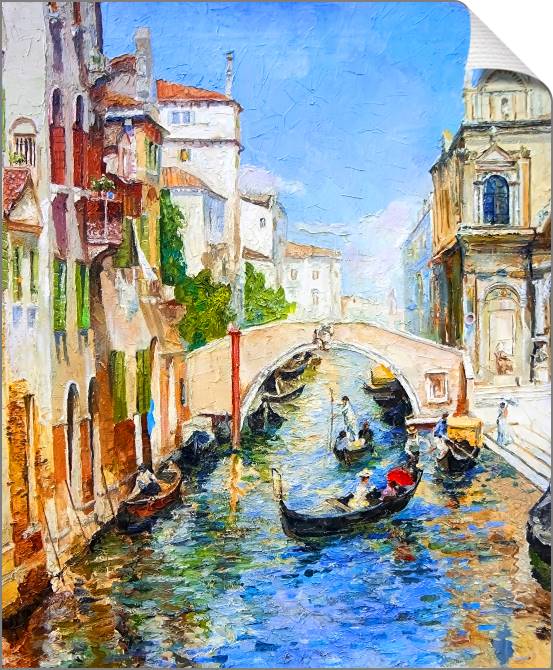 Купить и печать на заказ Картины на холсте Венецианский пейзаж