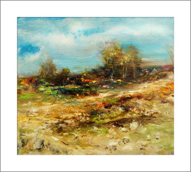 Купить и печать на заказ Картины, фото с паспарту Пейзаж с деревьями