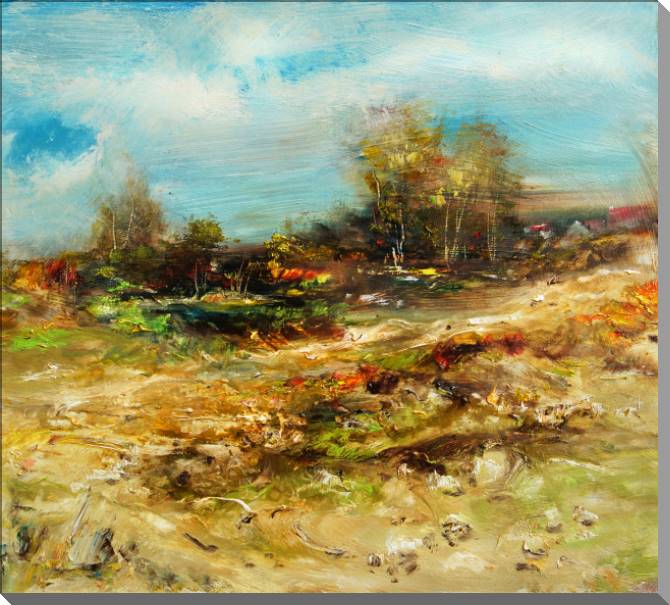 Картины на пластике, пеноркартоне Landscape with trees