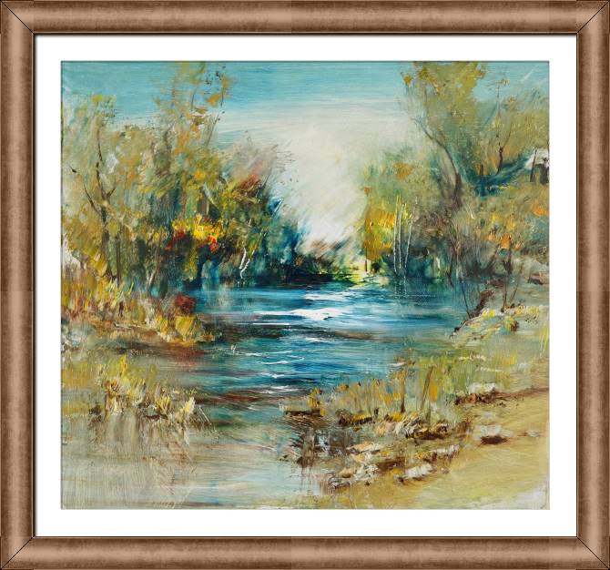 Купить и печать на заказ Картины в рамке, багете Река летом