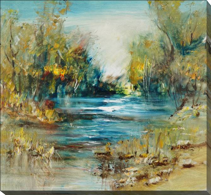 Купить и печать на заказ Картины на холсте Река летом