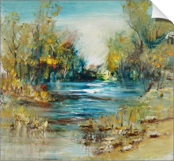 Картины на холсте The river in the summer