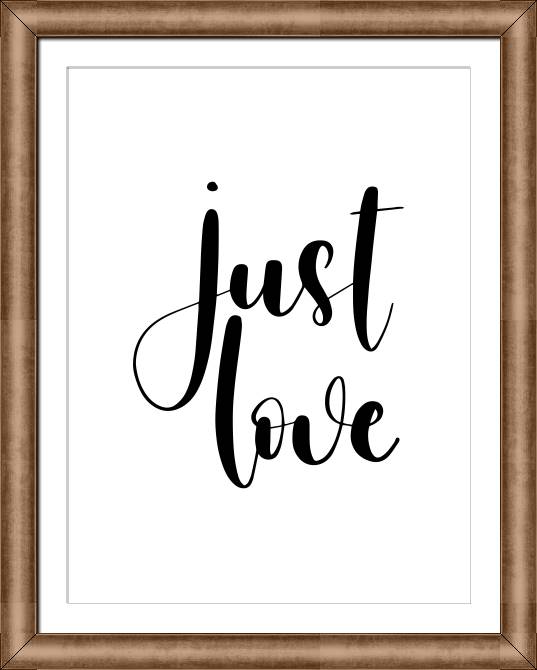 Купить и печать на заказ Картины в рамке, багете Just love