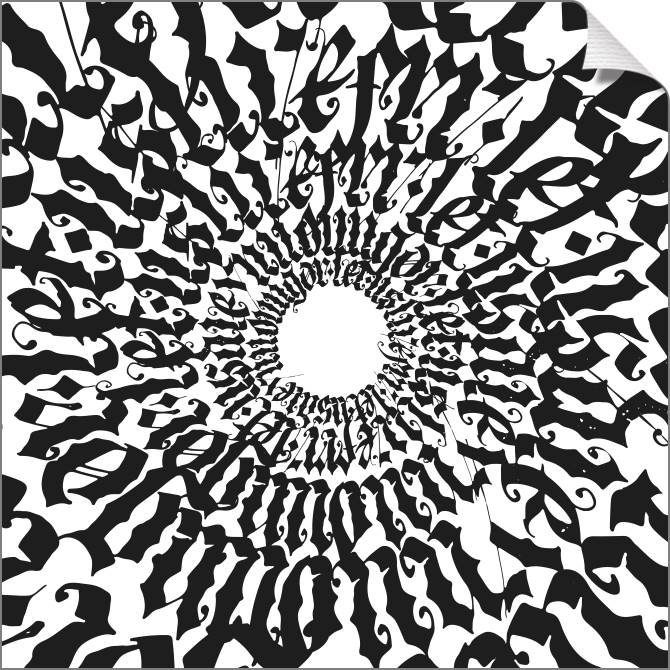 Купить и печать на заказ Картины на холсте Готическая каллиграфическая композиция