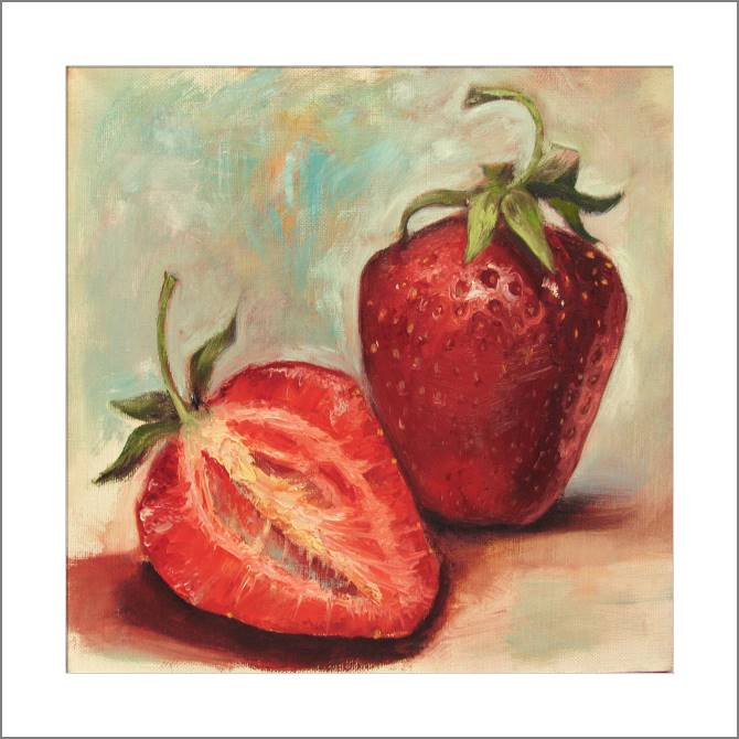 Paintings, photos from Passepartout Strawberry painting