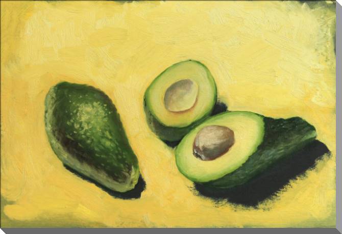 Картины на пластике, пеноркартоне Sliced avocado