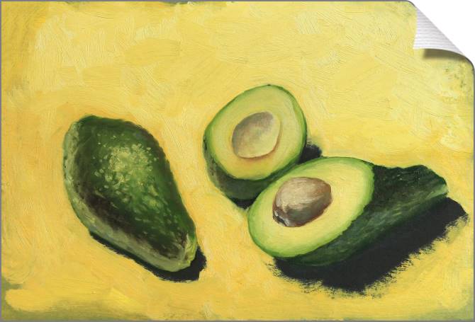 Купить и печать на заказ Картины на холсте Разрезанный авокадо