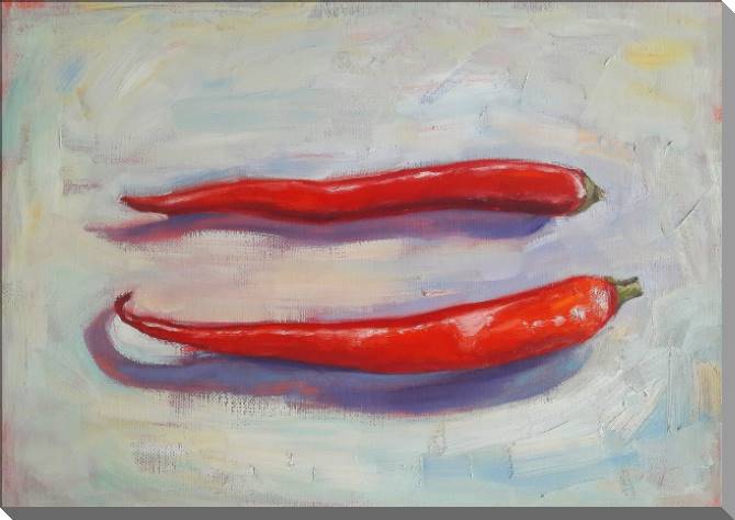 Картины на пластике, пеноркартоне Chili peppers