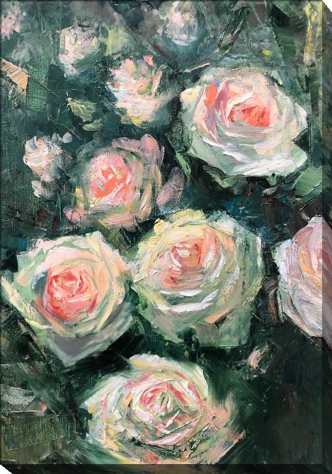 Paintings on canvas The roses in the garden