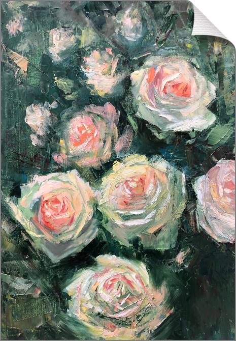 Paintings on canvas The roses in the garden