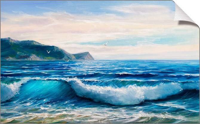 Купить и печать на заказ Картины на холсте Синее море
