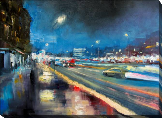 Paintings on canvas Night city painting