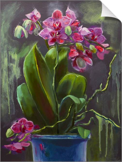 Купить и печать на заказ Картины на холсте Розовая орхидея