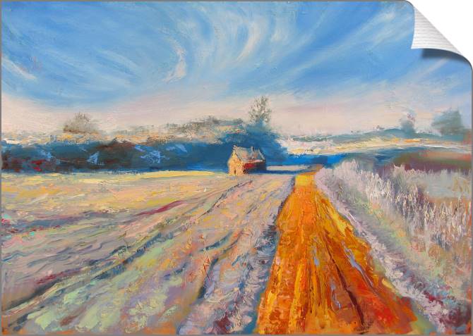 Картины на холсте Hut the road