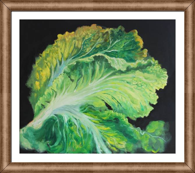 Купить и печать на заказ Картины в рамке, багете Листья капусты