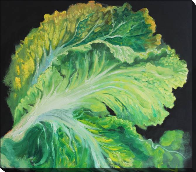 Paintings on canvas Cabbage leaves