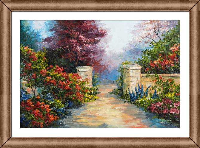 Купить и печать на заказ Картины в рамке, багете Летний пейзаж