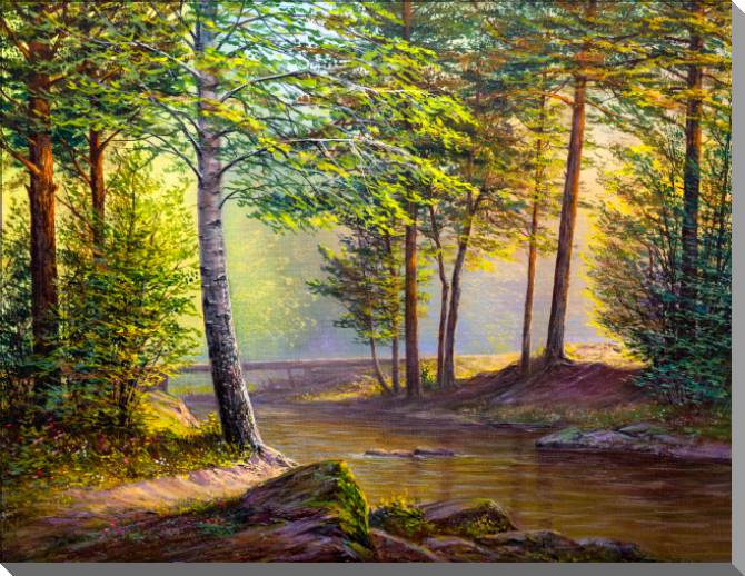 Картины на пластике, пеноркартоне Sunny forest