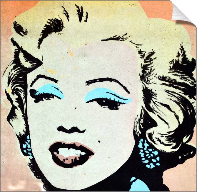 Купить и печать на заказ Картины на холсте Мэрилин Монро уличное искусство