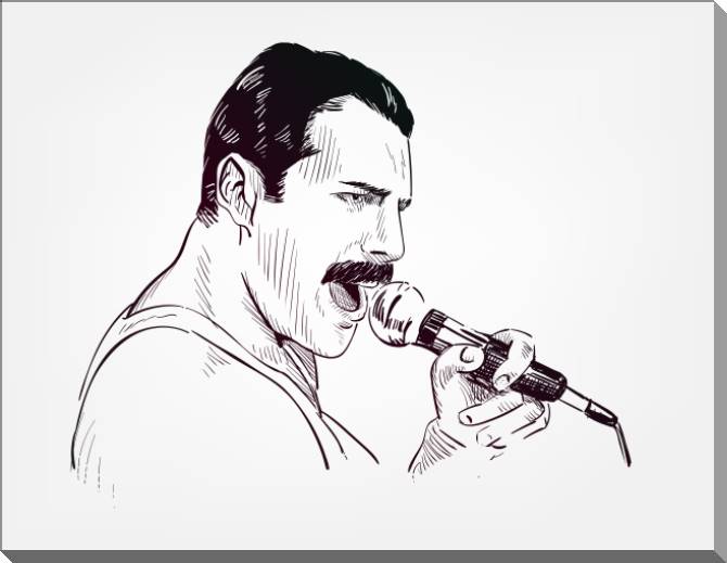 Картины на пластике, пеноркартоне Freddie mercury graphics