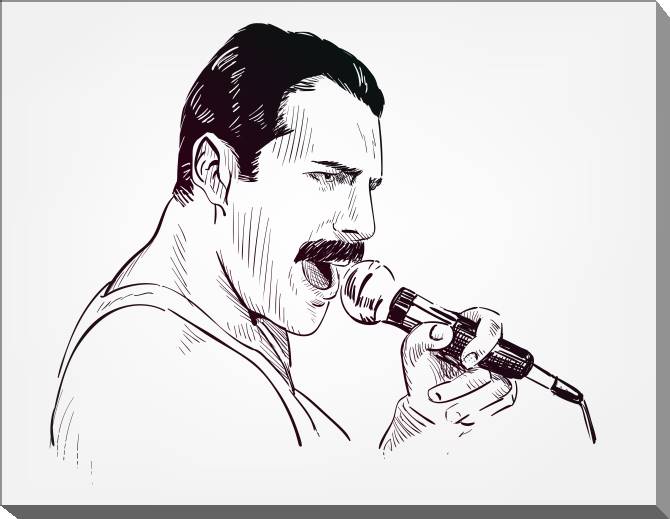 Paintings on canvas Freddie mercury graphics