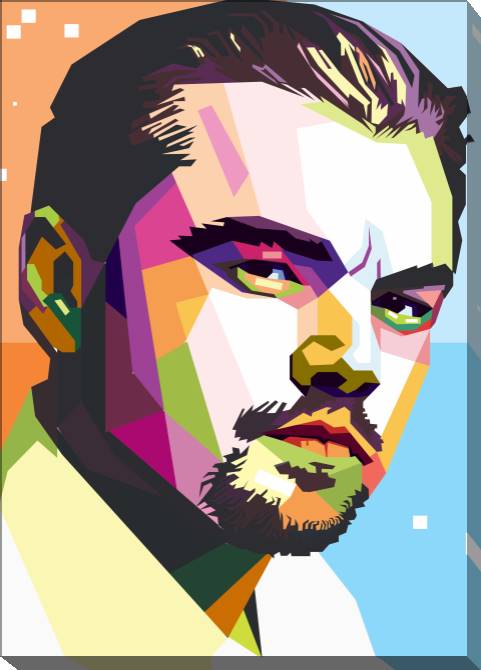 Paintings on canvas Leonardo DiCaprio colored art