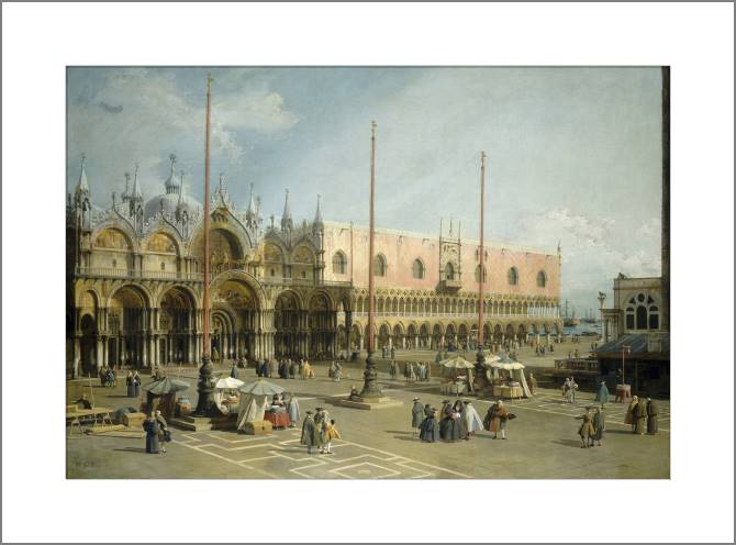 Купить и печать на заказ Картины, фото с паспарту Площадь Святого Марка