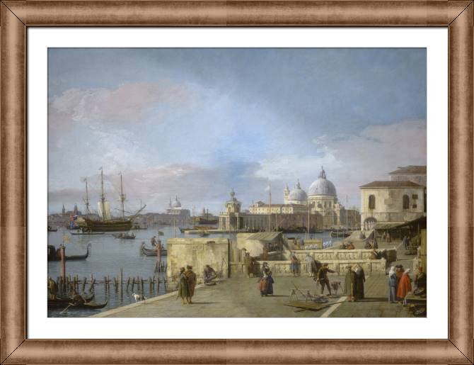 Купить и печать на заказ Картины в рамке, багете Вход на Большой канал с Моло, Венеция