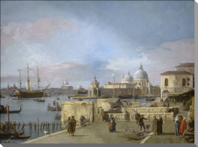 Картины на пластике, пеноркартоне Canaletto - Entrance to the Grand canal from the Molo, Venice