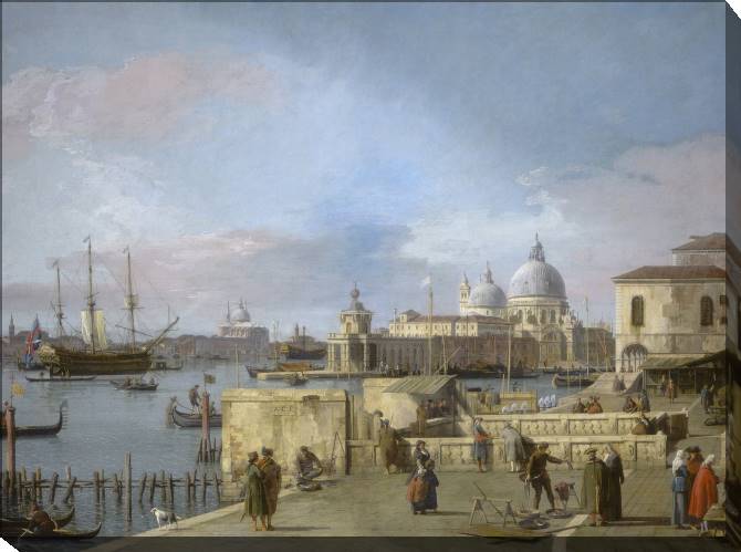 Картины на холсте Canaletto - Entrance to the Grand canal from the Molo, Venice