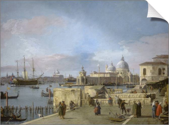 Купить и печать на заказ Картины на холсте Вход на Большой канал с Моло, Венеция