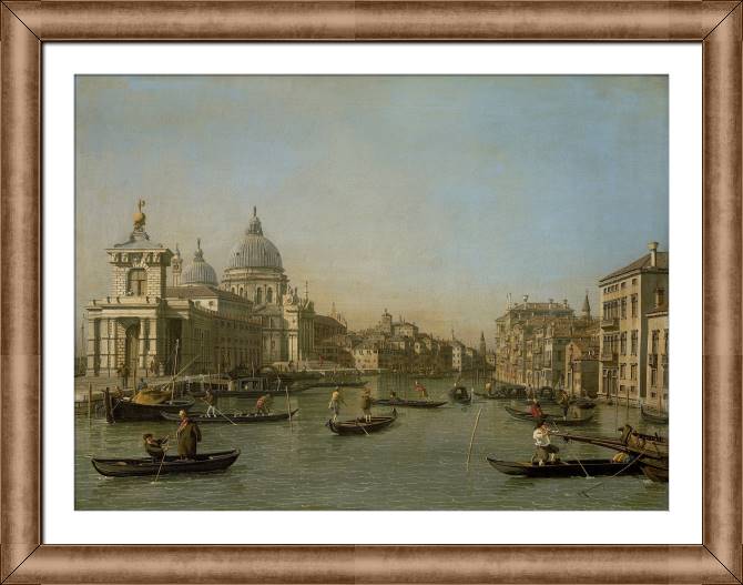 Купить и печать на заказ Картины в рамке, багете Вход в Гранд-канал на Пунта делла Догана и Санта-Мария делла Салюте