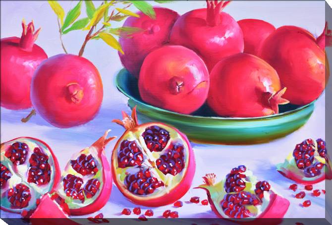 Paintings on canvas Bright grenades