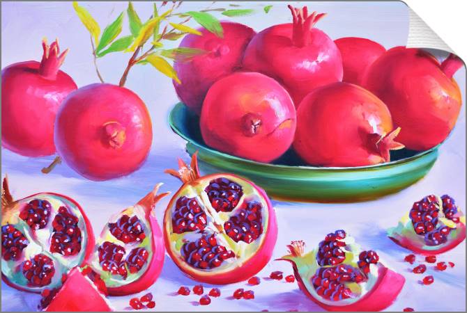 Купить и печать на заказ Картины на холсте Яркие гранаты