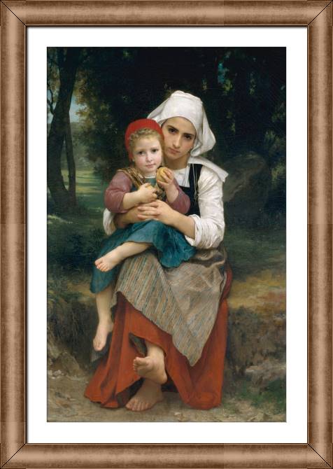 Купить и печать на заказ Картины в рамке, багете Брат и сестра, бретонцы