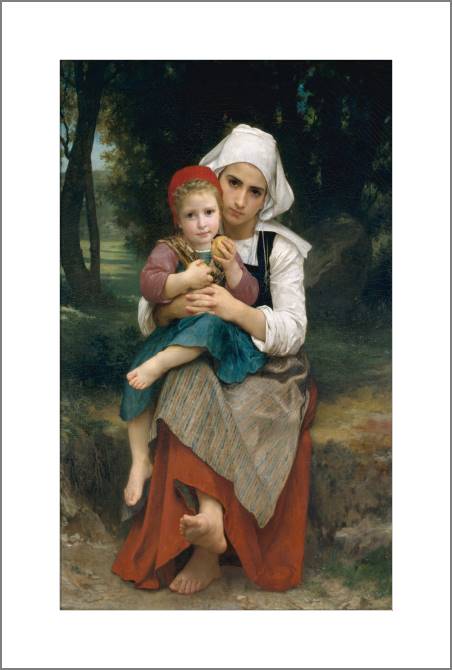 Купить и печать на заказ Картины, фото с паспарту Брат и сестра, бретонцы