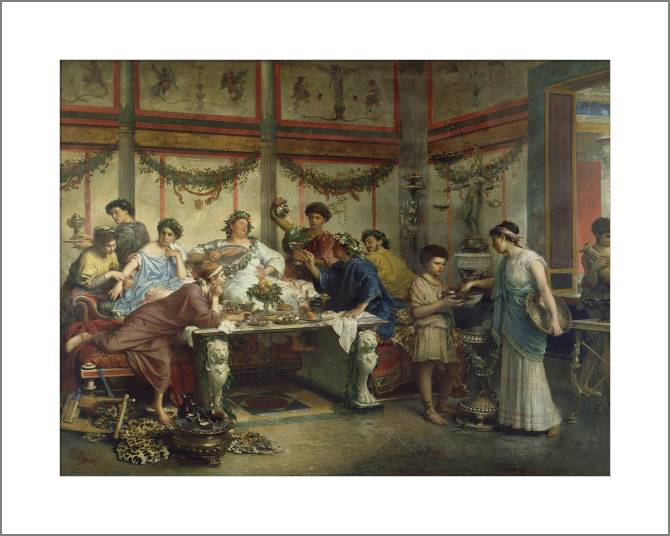 Купить и печать на заказ Картины, фото с паспарту Римский праздник